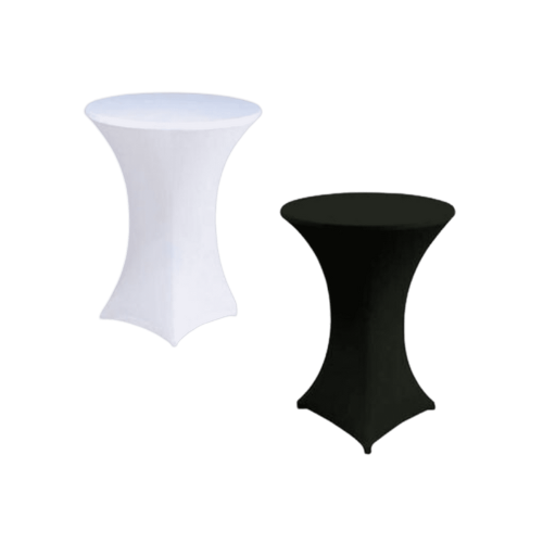 Housse pour table mange debout blanc ou noir